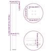 VidaXL Bar Table Legs 4 Pieces White 110-112 Cm Steel 4012481