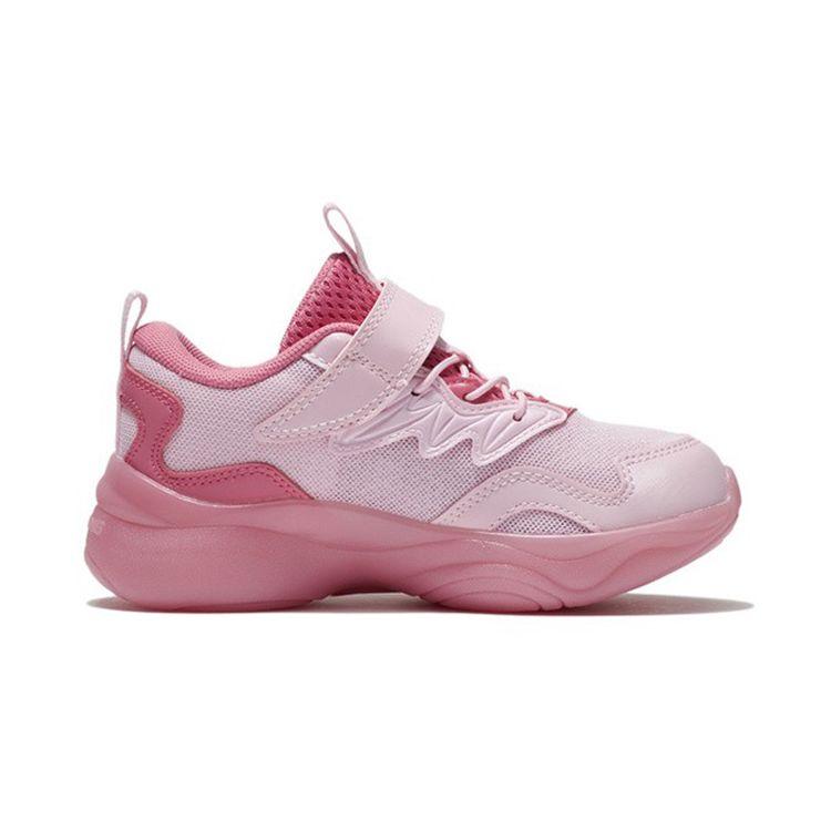 Li Ning Kids Comfortable Sports Non-Slip Shock Absorbing Wear-Resistant Low-Top Casual Shoes Kids Casual Shoes Pink YKNS012-4
