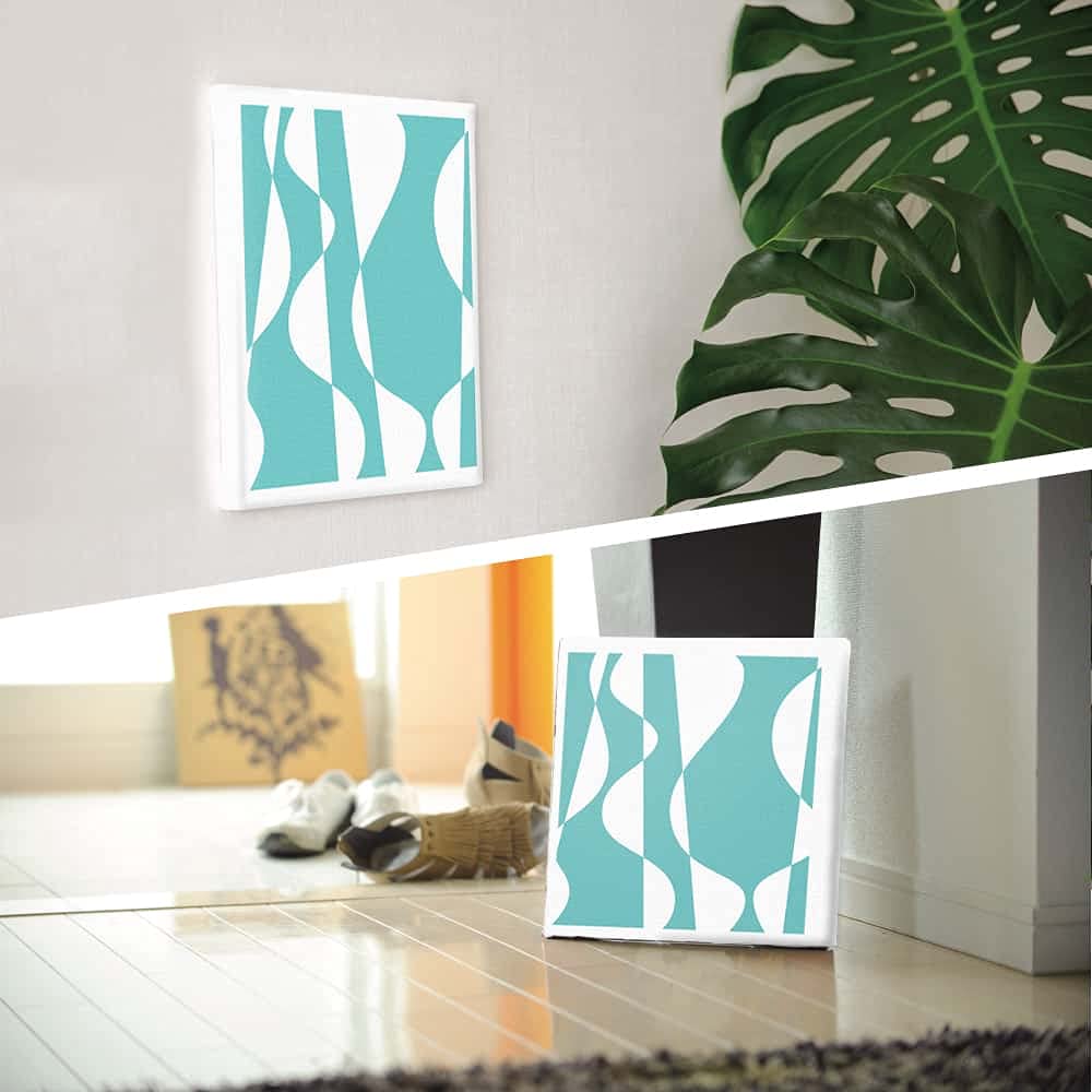Nordic Curved Art 57cm x Large Made in Stylish Interior Living Room Fabric Panel, 57cm, Size, Japan, Poster, Decor, Redecoration, Green, Modern,