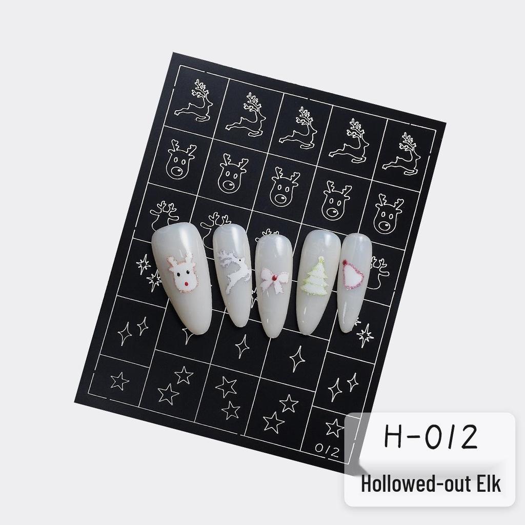 Snowflake Nail Art Stencil Stickers - Christmas French Ombre Airbrushing Decals