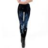 Halloween Carnival New Costume Funny Pumpkin Head Pattern Elastic Leggings Women