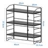 RCHYFEED Seasoning Storage Rack Adjustable 3 Tier Height Adjustable Seasoning Rack Spice Rack Kitchen Storage Large Capacity Easy To Assemble