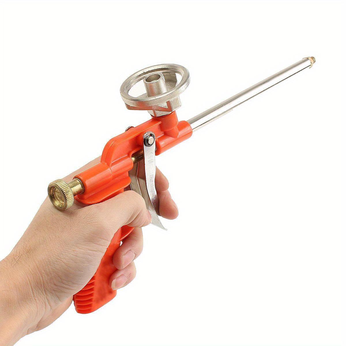 

Пистолет-распылитель для расширения пены, струйный клеевой пистолет, металлический полиуретановый триггер, распылитель, насос, инструмент для уплотнения герметика для ремонта дома оранжевый