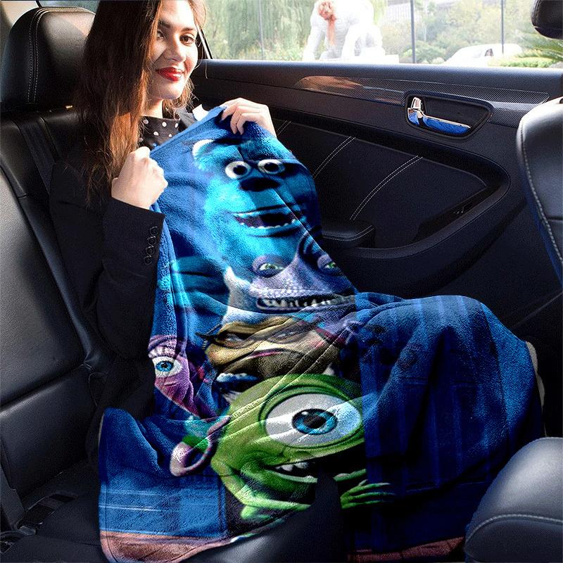 1pc Monsters, Inc Printing Blanket - Soft, All-Season Throw for Living Room, Bedroom,Personalized Gift with Adorable Cartoon Design