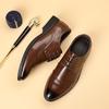 British Style Casual Leather Men Business Dress Shoes Formal Business Comfy Lace Up Leisure Shoes Fashion Sneaker Oxfords Shoes