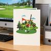 Handgefertigte Golfplatz-Cart 3D Popup Grußkarte Sportveranstaltung Themenkarte Ornament Für Partydekorationen