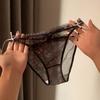 Ladies Summer Pure To Lovely Bow Lace Print Mesh Low Waist Breathable Triangle Briefs