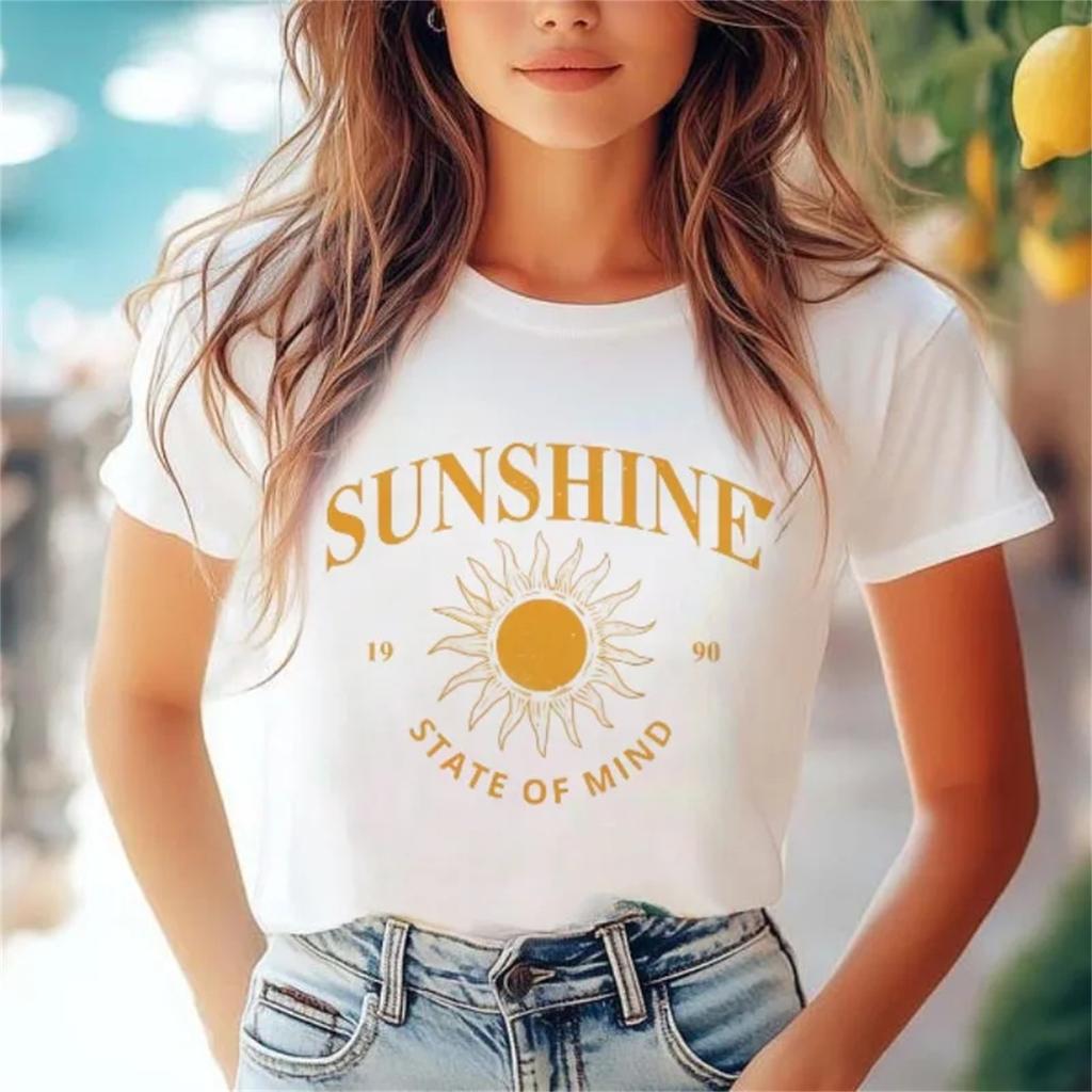 Casual Printed Short Sleeved Letter Pattern Women's Printed Street Cartoon Top Fashionable and Versatile Summer Clothing T-Shirt