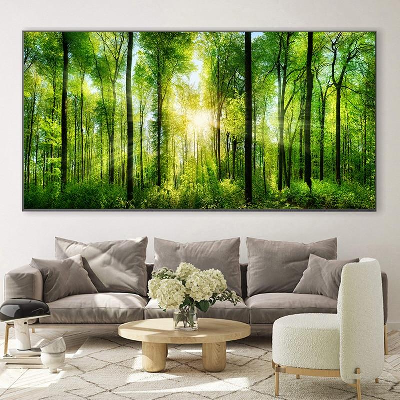 Pintura de flores de paisaje de viento, decoración de arte de la pared, decoración minimalista nórdica, póster, imagen, pintura para decoración del hogar y sala de estar