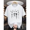 Summer Men's 100 Cotton Casual Loose Plus Size Poker Card Pattern Printed Sports Comfortable Round Neck Short Sleeve T-shirt