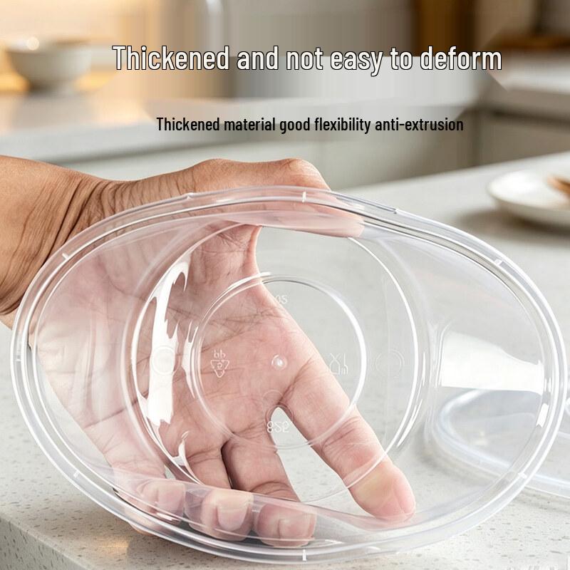 Fangcaodi Disposable Round Plastic Meal Boxes with Lids