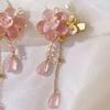 Sweet Pink Hair Clip Flower Tassel Chinese Style Barrette Styling Accessory Hair Accessories Hanfu Accessories