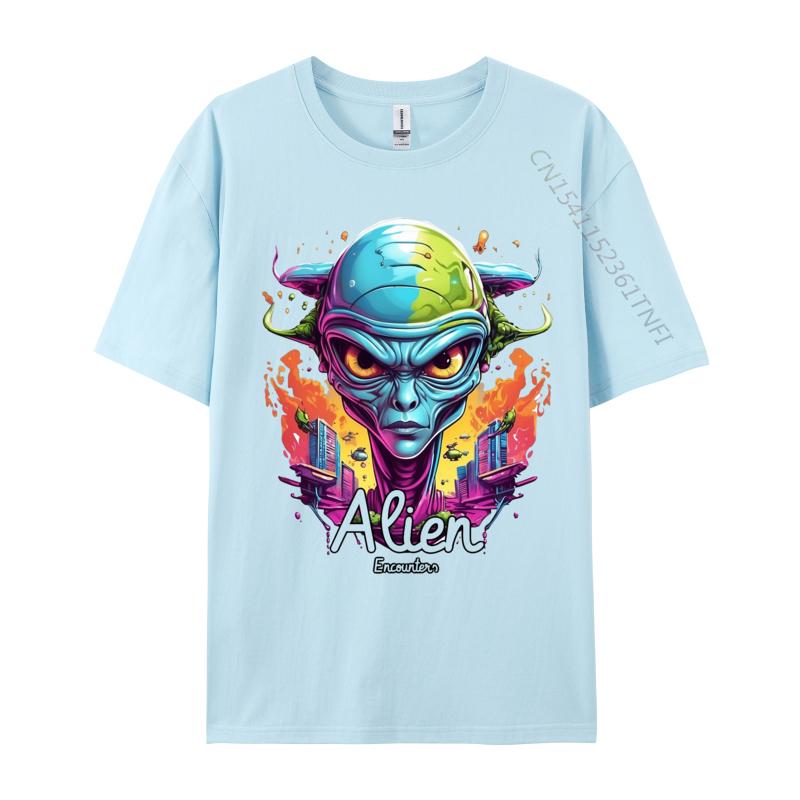 Exploring Extraterrestrial Wonders Alien Tshirt Gift TShirt Cotton Man T Shirt Custom Popular Tshirts