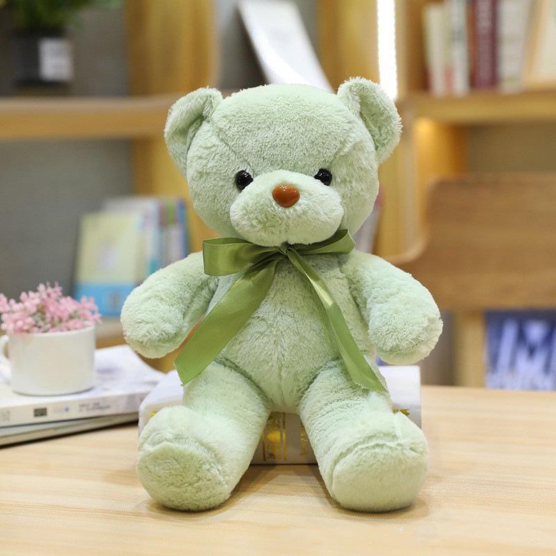 Ten-Color Bear Wedding Plush Toy with Ribbon and Bowtie