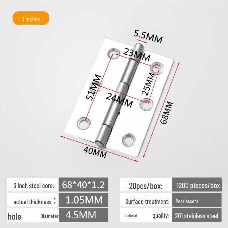 Scharniersatz für Schranktüren und Fenster aus Edelstahl 304