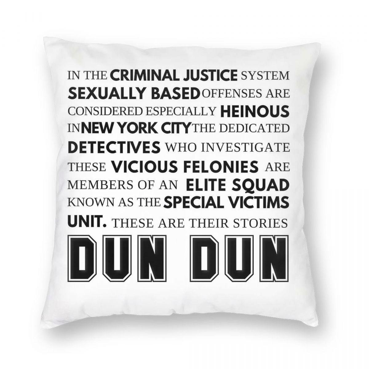 Law  Order SVU Opening Speech Pillowcase Polyester Linen Velvet Creative Zip Decor Pillow Case Sofa Cushion Cover x 30x30cm