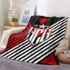1Pc Atlético Goianiense Print Flannel Blanket High Quality Warm Comfortable Cover for All Seasons Perfect for Gifts Home Decor