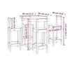 VidaXL Bar Set 5 Pcs Bistro Furniture Set Dining Room Furniture Kitchen Pub Furniture Indoor White 3124743