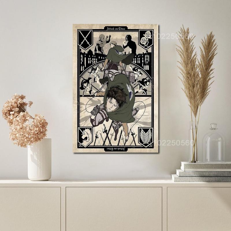 Levi Ackerman Anime Decorative Canvas Painting X Wall Art Poster for Living Room Bedroom Home Decor
