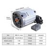 MOS 11PCS Brick Motor Power Function Kit With Technic Parts Includes AA Battery Box 2.4g Speed Control Remote Receiver 5x Motors