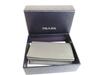 Authentic PRADA Gray Saffiano Leather Card Case Card Holder #b140  Open Box