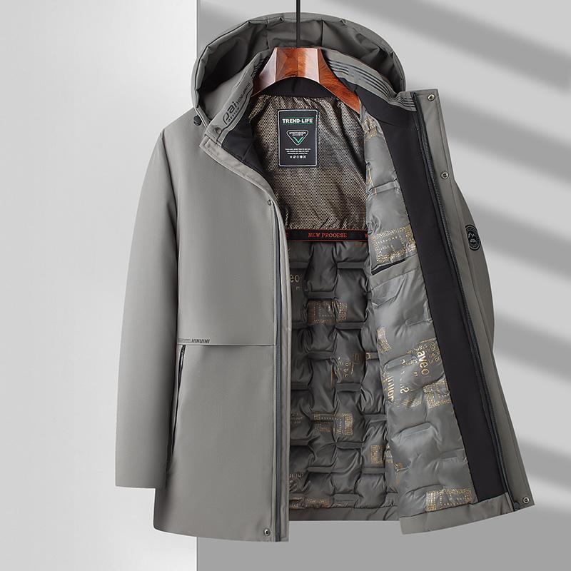 Parka de iarnă pentru bărbați Jachetă pentru bărbați, cu glugă, îmbrăcăminte impermeabilă, haină caldă, haine pentru tată, pardesiu ocazional pentru bărbați