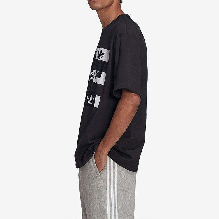Adidas Originals Trefoil Msg Ss Tee With Earth Logo Patch Men Tops Black FM2253