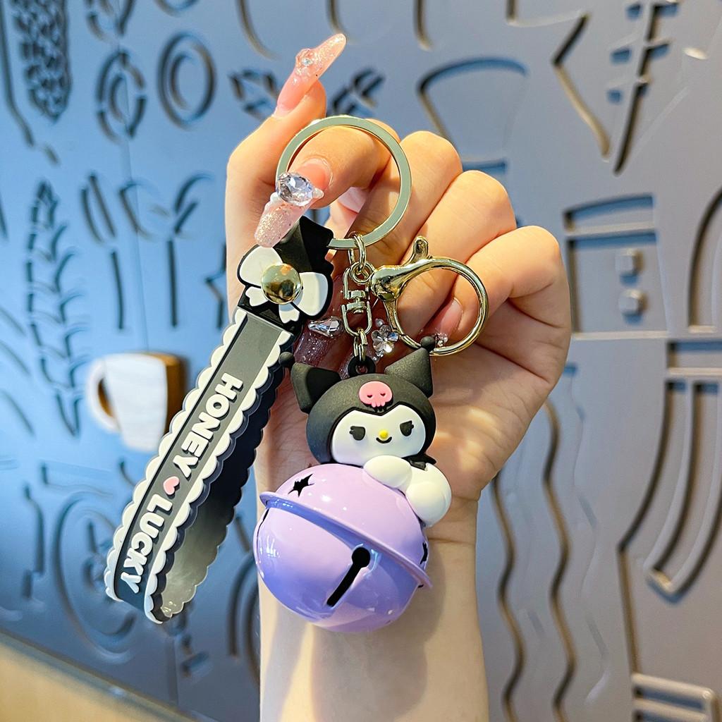 Kuromi My Melody Pompompuri Pochacco Cute Bell Doll Pendant Keychain For Giftgiving And Party Decor фиолетовый