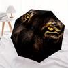 1pc Tiger Face Automatic Open/close Folding Umbrella, Compact Portable Travel Umbrella,Durable Construction yy250814151