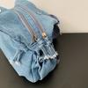 Stor Kapacitet Denim Ryggsäck Multifunktionell Bröstväska Dam Axel Crossbody Väska
