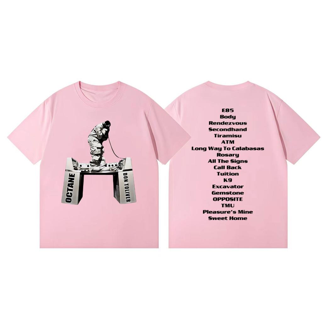 Raper Don Toliver Koszulka z Merchem z Albumu Octane Moda Hip Hop Vintage Koszulki z Krótkim Rękawem Unisex Damskie Codzienne Oversize Koszulki