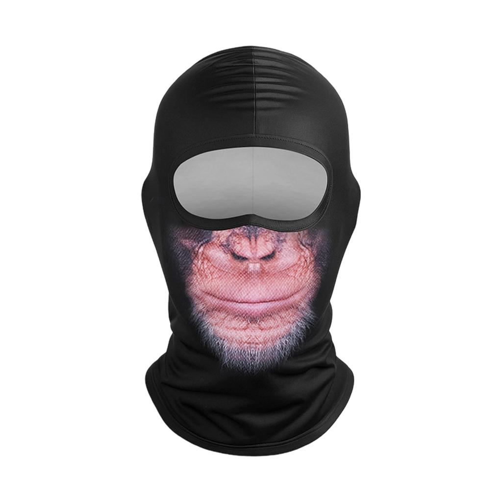 Fall Winter Pullover Hat with Cute Pet Print and Full Face Neck Cover for Outdoor Use