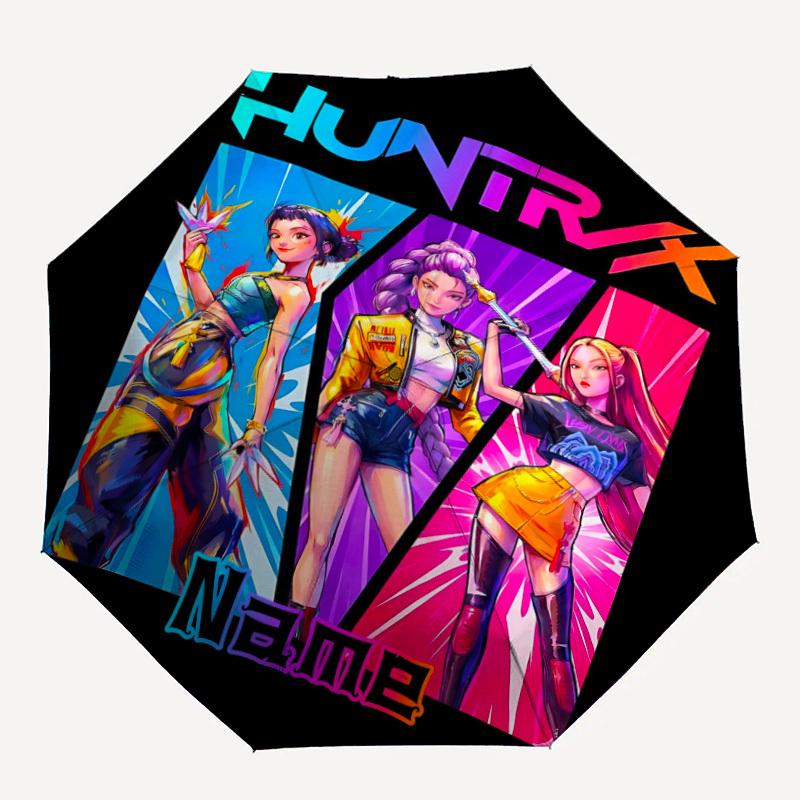 

1pc Huntress Team Custom Name Automatic Folding Umbrella, Durable Plastic & Iron, Lightweight for Outdoor Daily Use S1230021