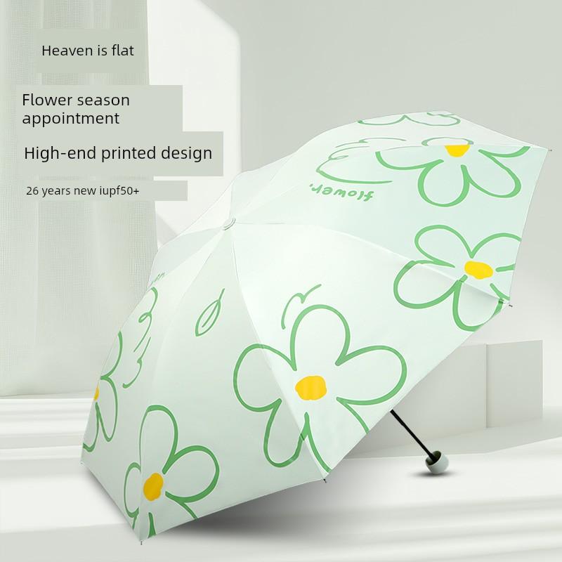 Paradise Umbrella 2026 New Print 70% Off Sun Protection Uv Protection Portable Sunshade Umbrella for Women Dual-Use for Sun and Rain