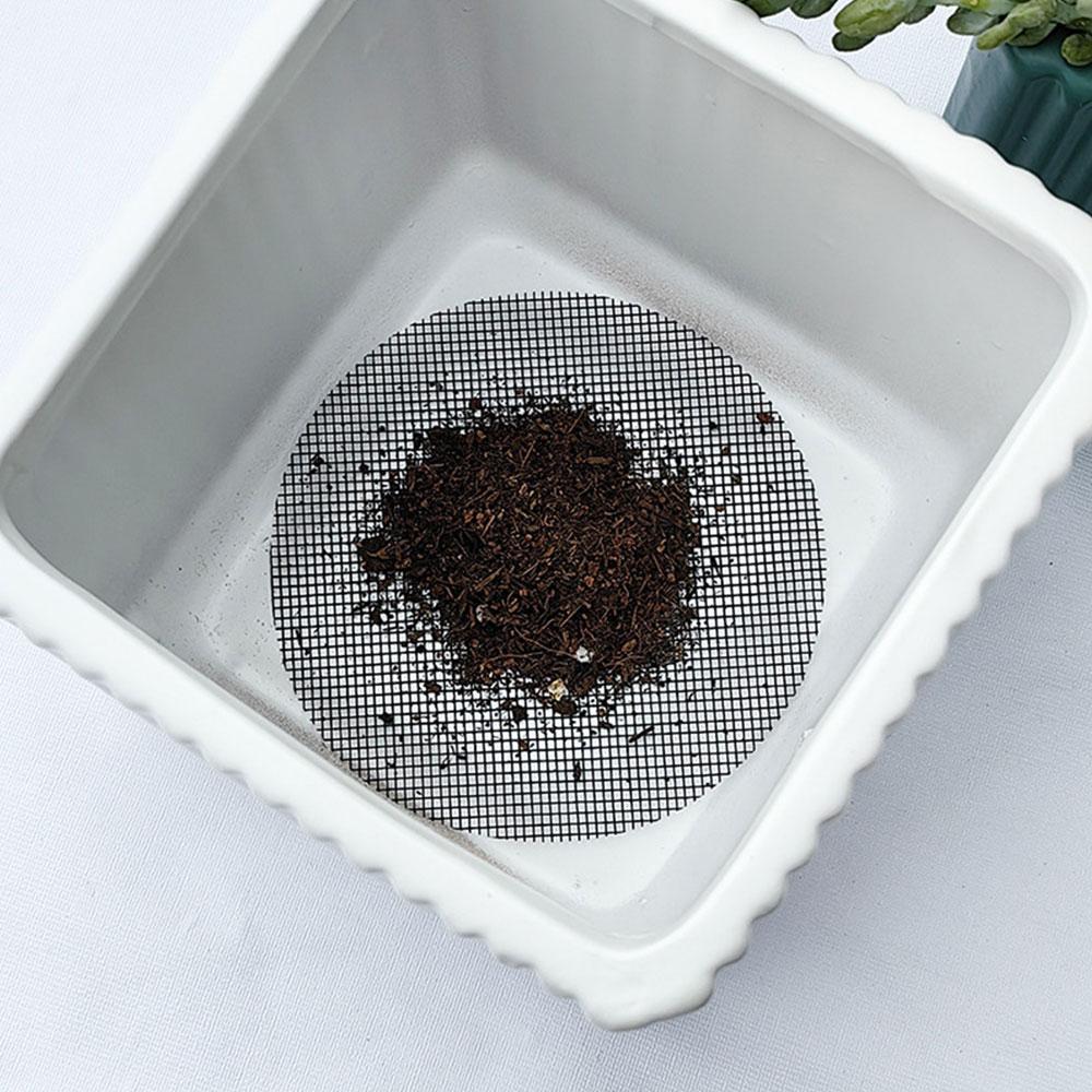 50Pcs Bonsai Pot Mesh Pad Breathable Drainage Grid Mat for Plant Care Soil Protection Eco-Friendly Gardening Tools DIY Supplies