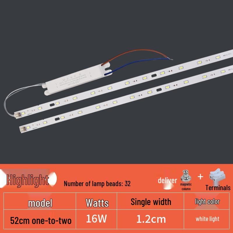 1.2m LED Lamp Strip Aluminum Substrate, 1.1m Office Light Replacement, Super Bright Source Accessories
