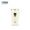 Tyeso 500ML Thermoses Insulated Coffee with Handle Portable Thermal Travel Mug for Hot Cold Drinks Outdoor Vacuum Office Home with Coffee Sticker