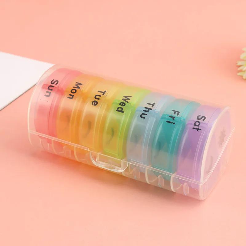 1PC Weekly Pill Organizer Tablet Containe with Waterproof Secret Compartments 7 Days Daily Pill Box for Medicine Drug Case