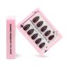 Short Almond Press on Nail,30Pcs Wine Reds Fake Nail in 15 Sizes Glossy False Nail Acrylic Stick on Nail for Women