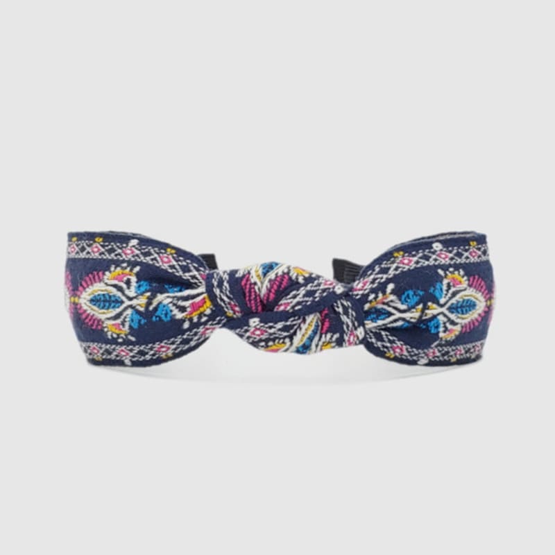 LALA Importierte Spitze Ethnisches Haarband - NAVY#