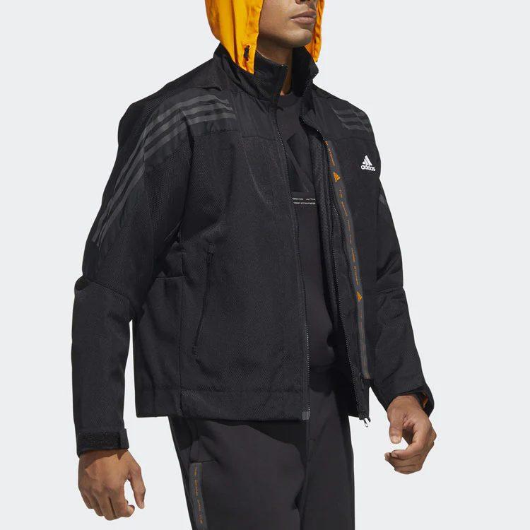 adidas Jackets Men's Black Stand Collar Moderate Other HE9909