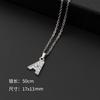 European And American- Jewelry Necklace With Diamond-studded English Letter Pendant Women's Stainless Steel Letter Necklace Jewelry Accessory