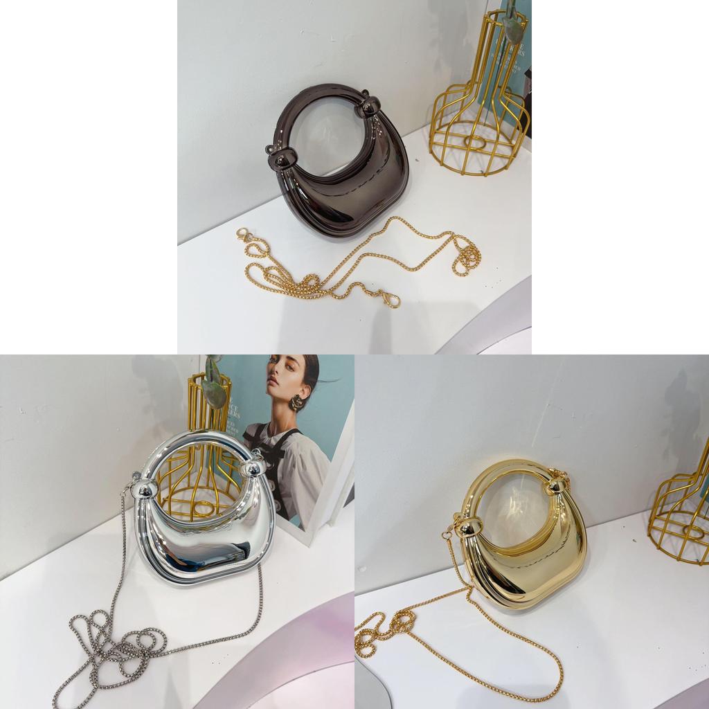 Mini Acrylic Shell Bag With Chain Strap For Daily Fashion And Kids