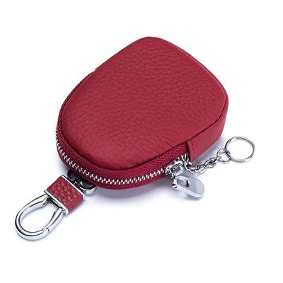 Yocipa Genuine Leather Smart Key Case for Men with Key Ring and Key Chain, Multifunctional Key Holder for Women, Compact Leather Accessory Case