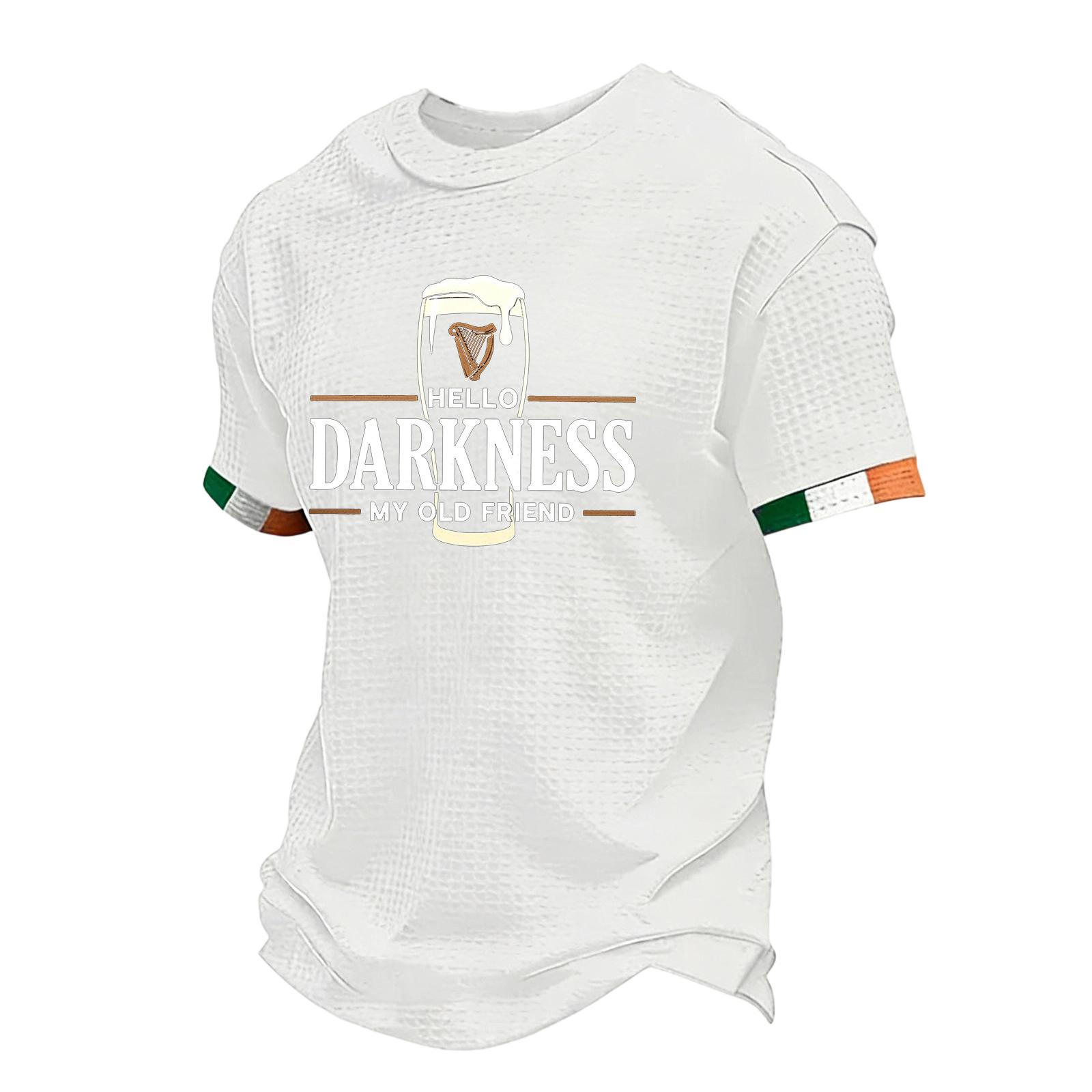 

Men s Casual Round Neck Short Sleeve T-Shirt XL білий