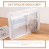 Handheld Transparent Plastic Files Case Portable Documents Box for A4 Papers Certificates Written Materials Sturdy Space Saving