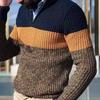 Men's Plus Size Loose Fit Knit Pullover Sweater - Long Sleeve, Casual Autumn/Winter Style