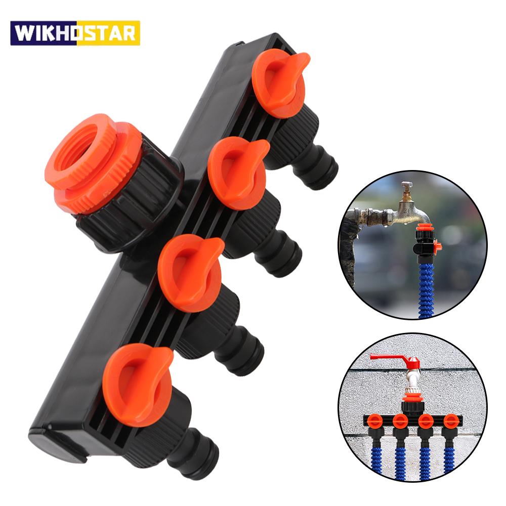 

Valve Splitter 3/4 Watering Connector Distributor 4 Way Hose Splitters For Water Pipe Hose Pipe Tap Connectors коричневий
