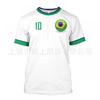 Herren T-Shirt Brasilien Fußball Nationalmannschaft Kurzarm Rundhals Feuchtigkeitsableitend Lässiges T-Shirt