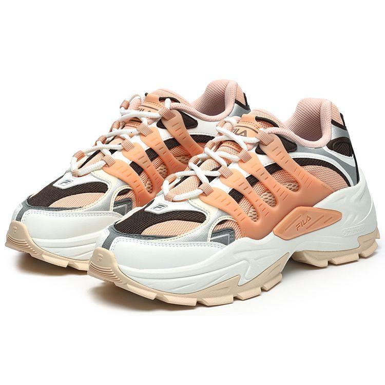 Fila Corallo Fabric Synthetic Leather TPU Sports Comfortable Wear-Resistant Low-Top Lifestyle Shoes Women Sneakers White Pink Silver F12W241116FPC